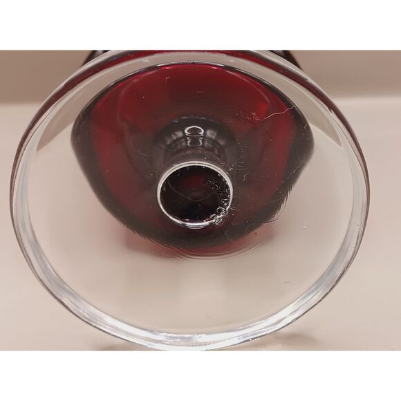 Cristal D'Arques-Durand Water Goblet Cavalier Ruby Glass, Finger Bowls Set of 2 - Picture 15 of 15